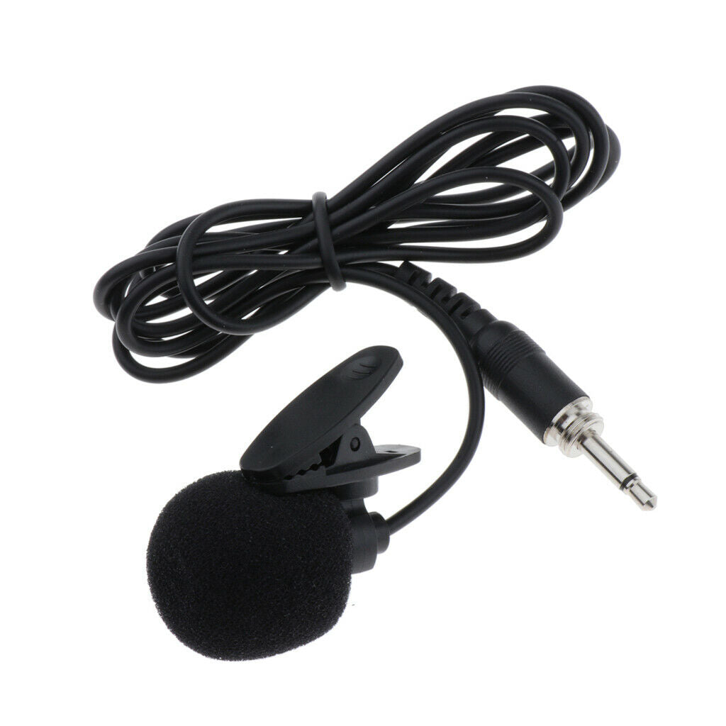 1/8" (3.5mm) TRS Microphone Lapel Tie Clip for PC Cellphone Transmitter