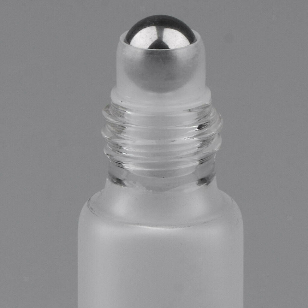6Pcs Empty Perfume Essential Oil Roll on Bottles Glass Roller Bottle Black