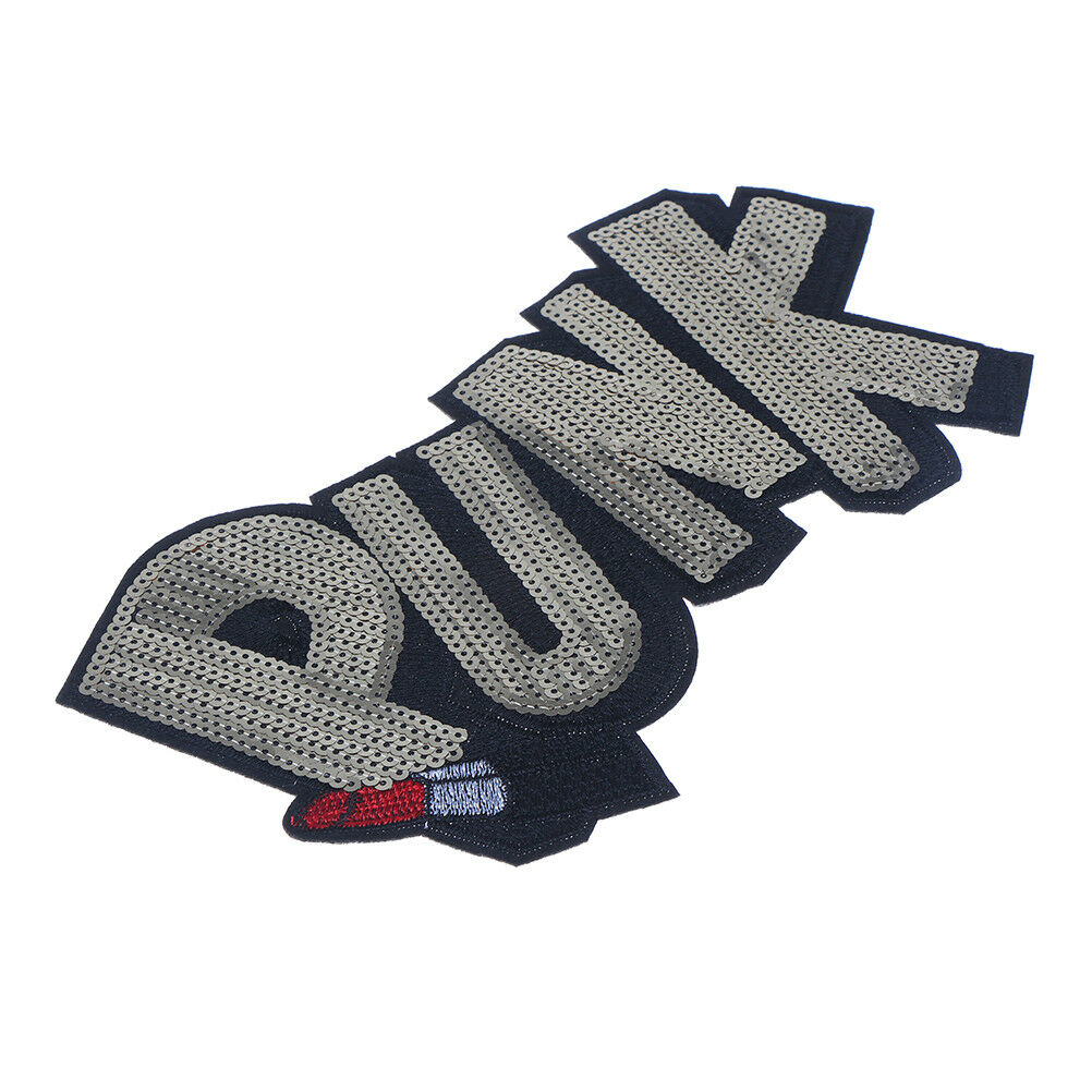 Clothes coat punk sequins patch DIY clothing stickers sew on embroidered .l8