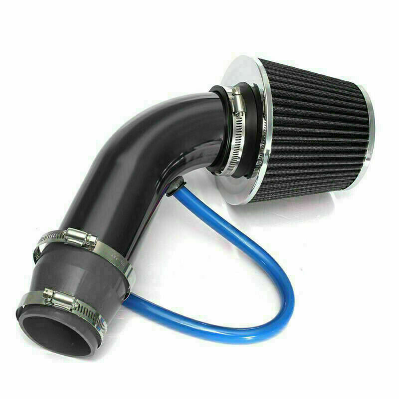 76mm Car SUV Cold Air Intake Filter Induction Pipe Power Flow Hose Universal Kit