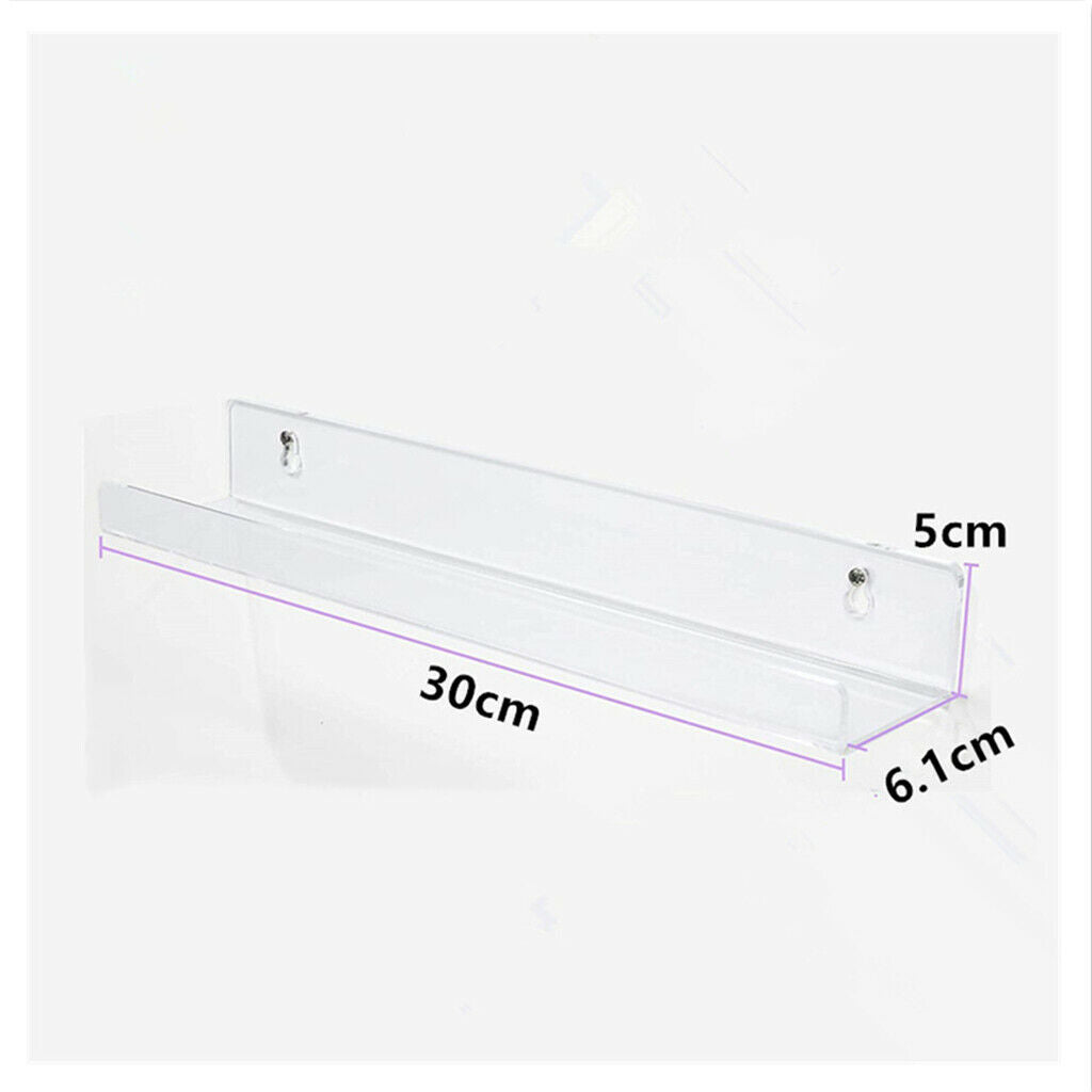 Acrylic Wall Mounted Ingredient Jars Rack Holder for Kitchen Pantry Clear