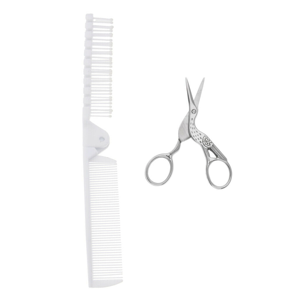 2pcs/set Professional Hair Styling Hair Comb Hair Cutting Scissors Tools Kit #1