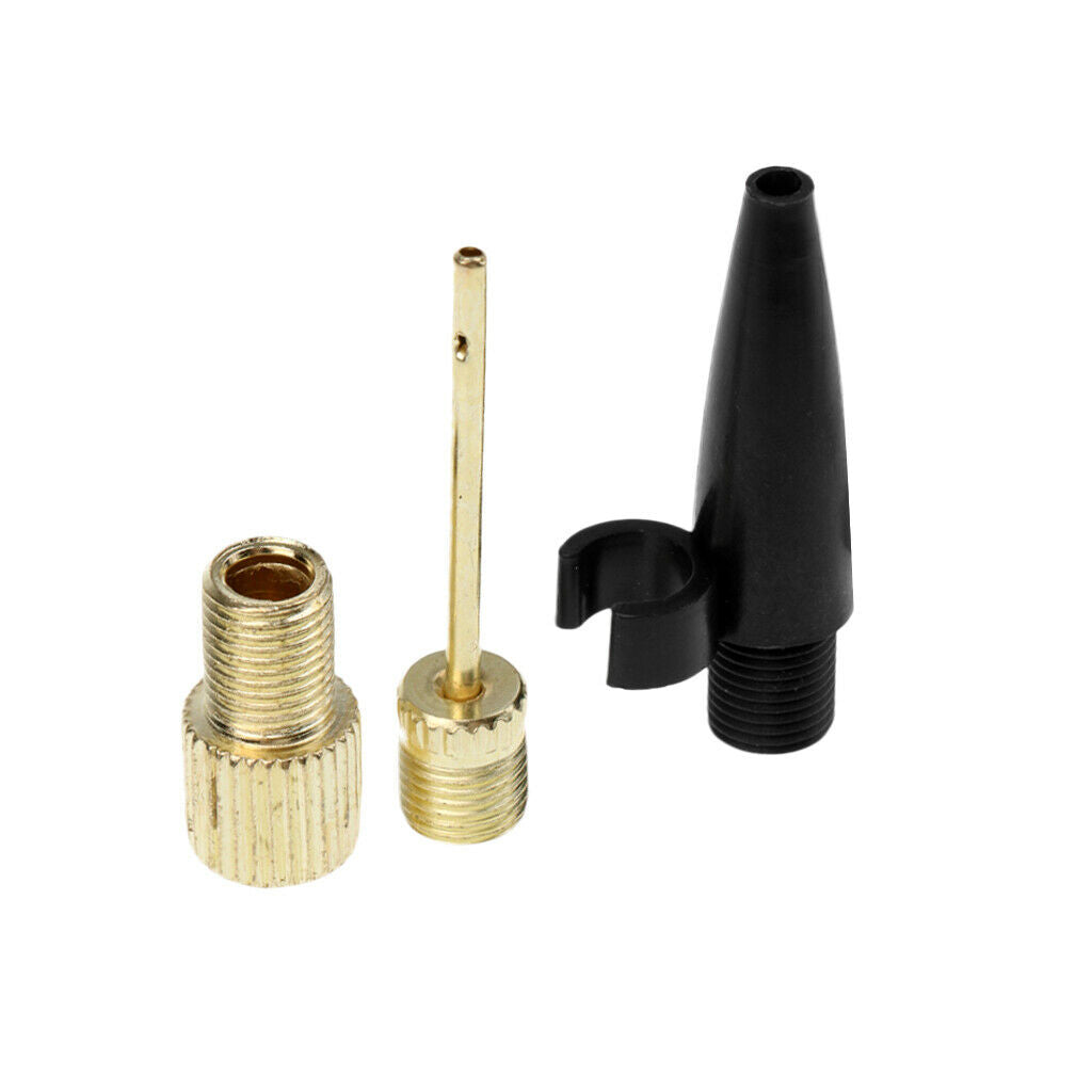 3 Pcs Bike Football Soccer Ball Needle Inflator Pump Presta Valve Adapter
