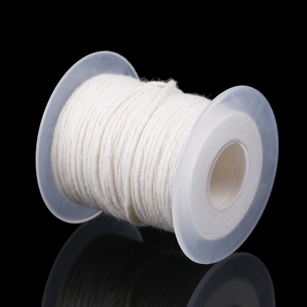 61m Cotton Braid Candle Wick Core Spool Non-smoke DIY Oil Lamps Supplies F_WF