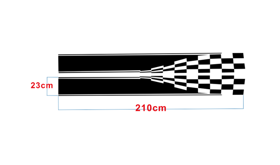 WwaterProof Checkered Flag Car Door Body Sides Decrative Decals Graphic Stickers