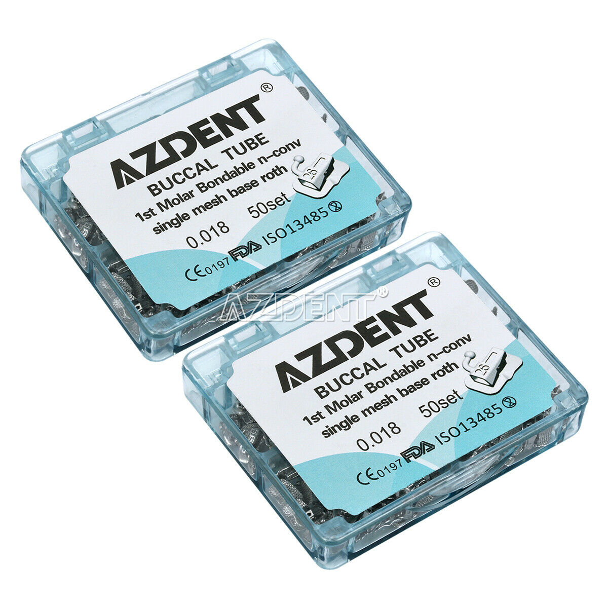 2 X Dental Ortho Buccal Tubes 1st Molar Roth 018 Bondable Non-Conv Split Single