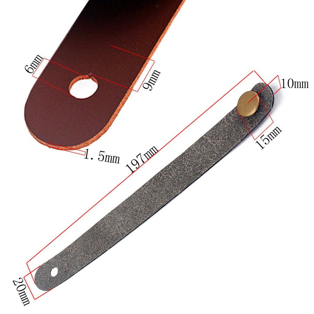 Synthetic Leather Band Button Hook for Acoustic Guitar