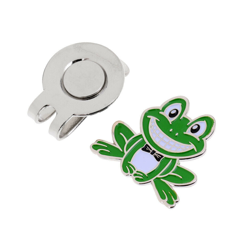 2pcs Alloy Golf Ball Marker Magnetic Hat Clip Frog and Lady Bug Club Awards