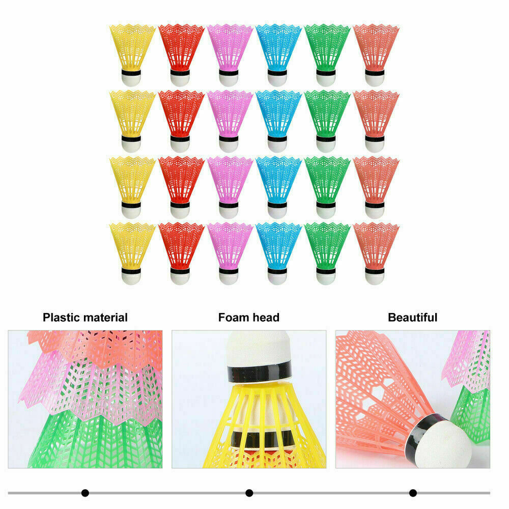 12Pcs Colorful Shuttlecocks Leisure Balls Foam Badminton Fitness Sport Games US