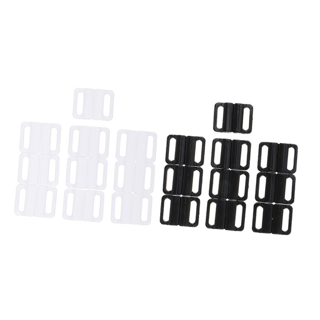 20 Pairs Bikini Clips Snap Plastic Tie Hook Bra Strap Buckle Swimwear Clasps
