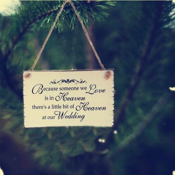 Wooden plaque plaque Because there is someone we love in heaven