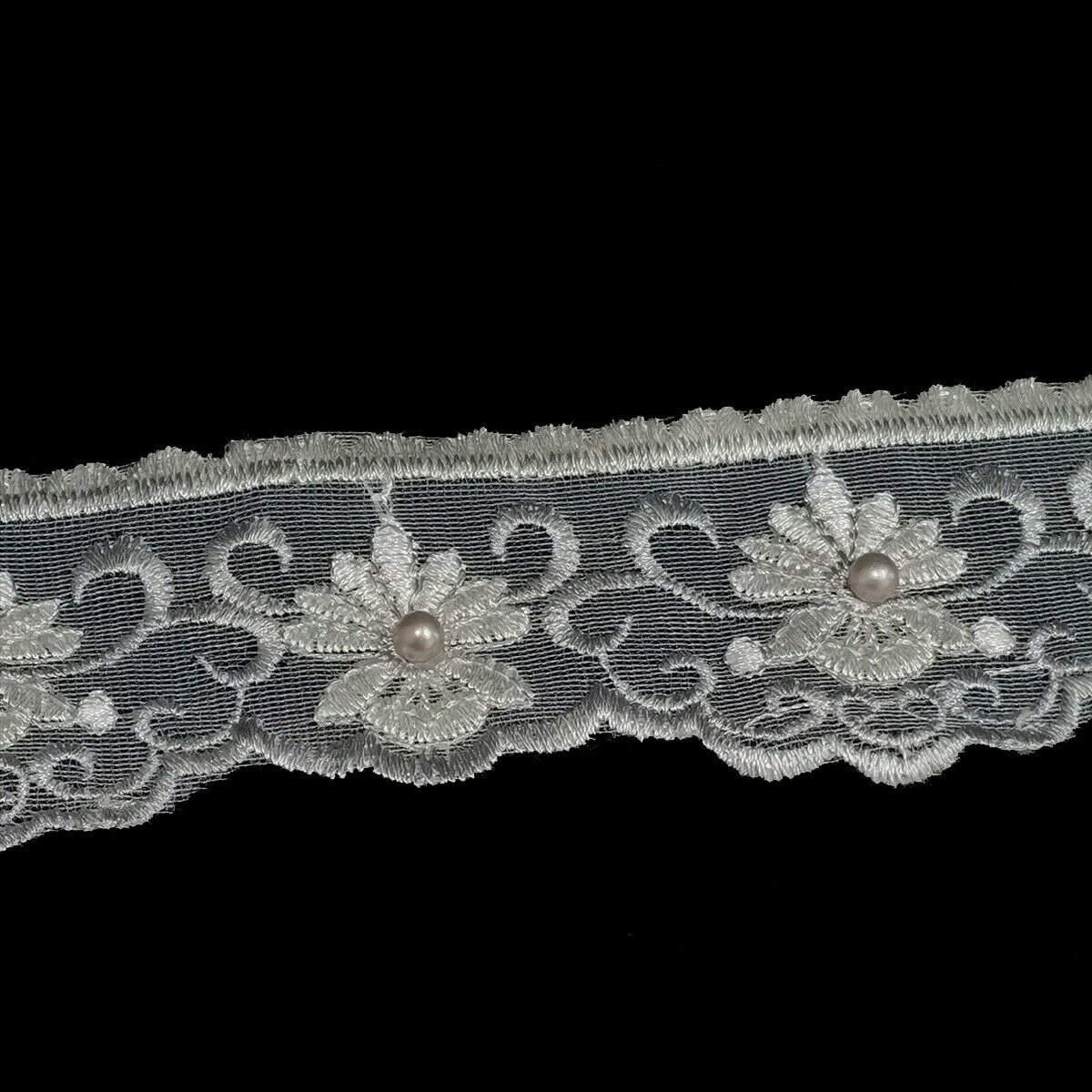 2 Yards Lace Trim Embroidery Flower Sew  Applique Wedding Dress DIY Craft  5.5CM