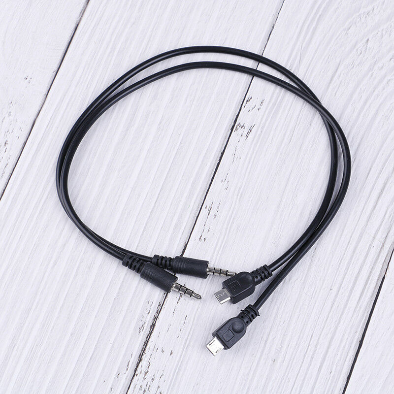 2pcs 3.5mm stereo male to micro USB male car AUX out cable for Android .l8