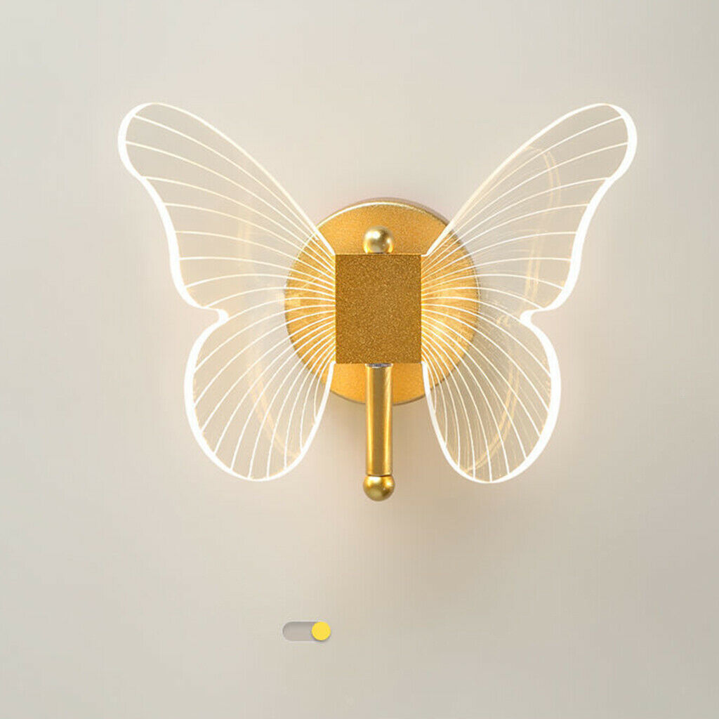 Modern Butterfly Wall Lamps Indoor Home Lighting Stair Hallway Fixture Decor
