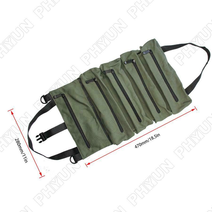 Universal Car Truck Tool Storage Bag Roll Pouch Hanging Tool Zipper Carrier Bag