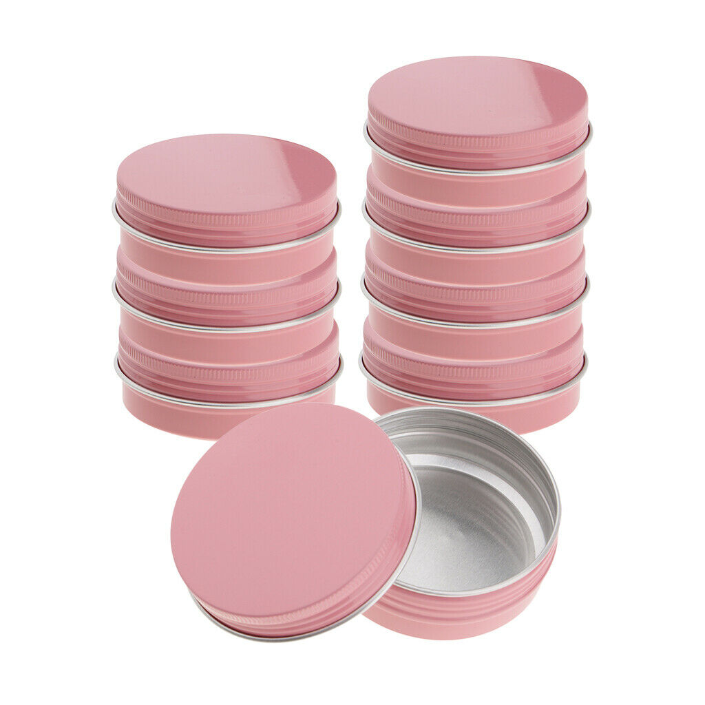 Aluminum Art Cosmetic Make Up Pot Lip Jar Travels Tin Container Box Screw Lid