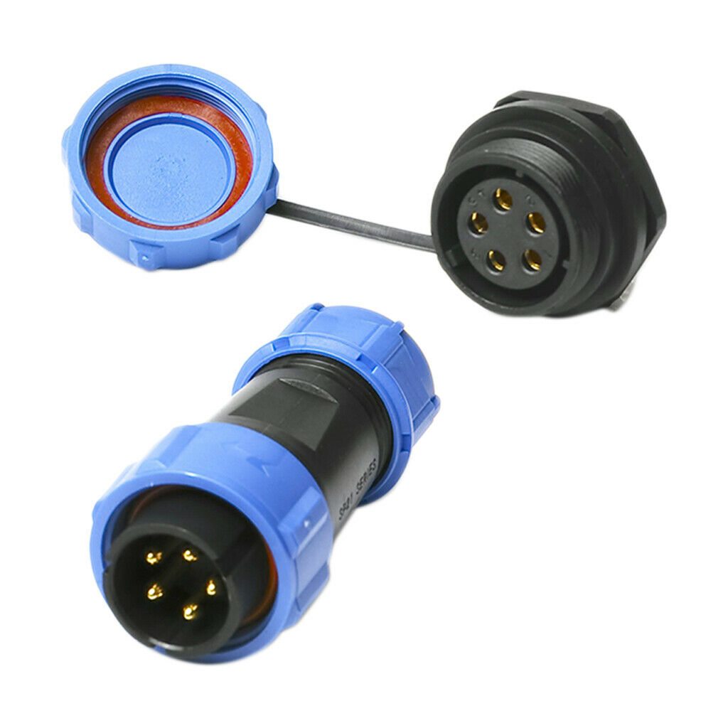 IP68 SP13mm Waterproof Circular Air Plug Socket LED Connector 5 Pin