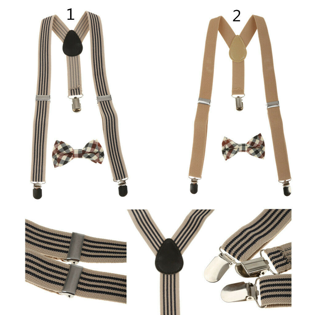 Child Elastic Suspenders Strap Necktie Clothes Accessories Decor Supply