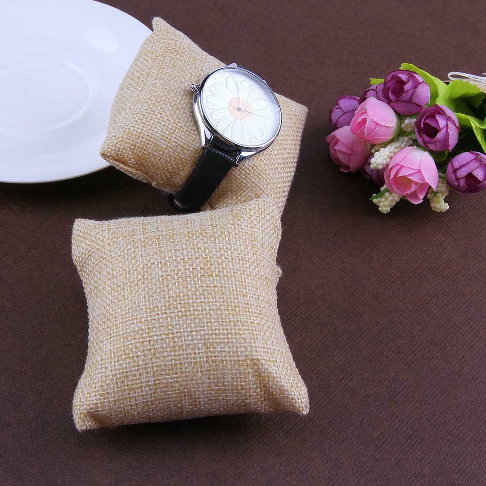 12pcs 80mmX80mm Small Linen Bracelet Watch Jewelry Concise Displays @