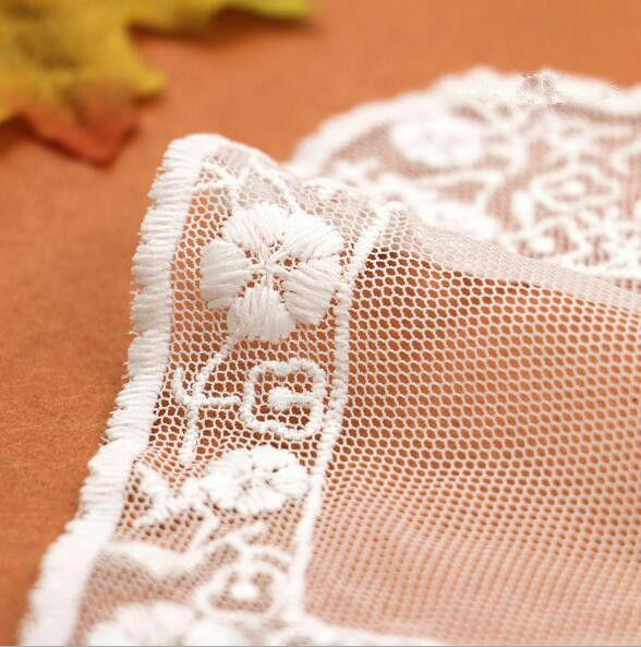 5pcs Heart-shape Embroidered Net yarn Lace Collar Applique Clothing Sewing