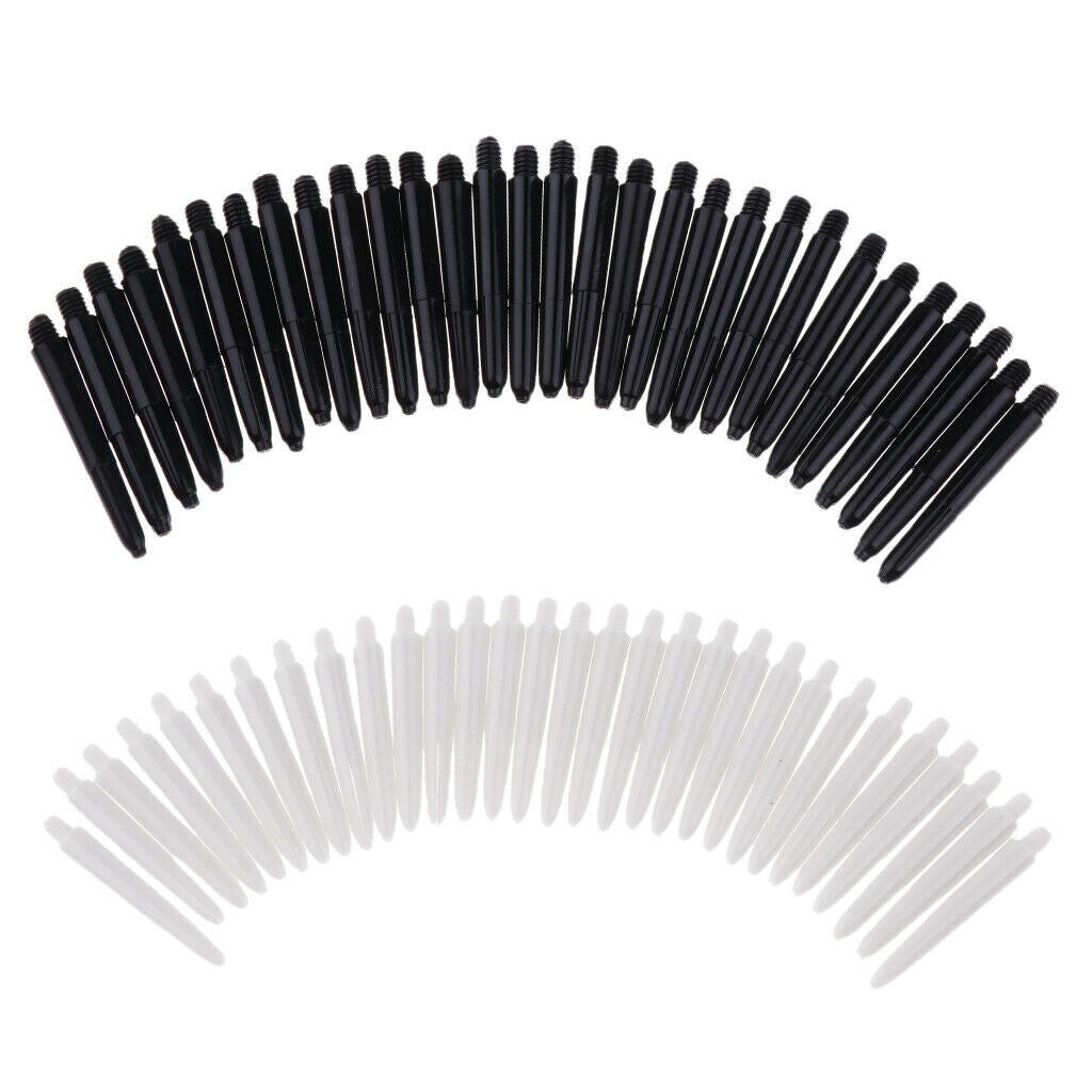 60 Pcs Lightweight 35mm 2BA Thread Plastic Tip  Stems White & Black