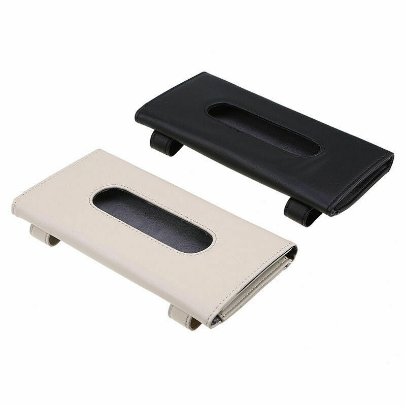 Car Visor Napkin Paper Tissue Box Bag Holder Case Sunglasses Storage Organizer