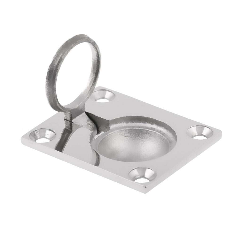 2 Pieces Boat Marine Stainless Steel Hatch Latch Flush Lift Ring Pull Handle