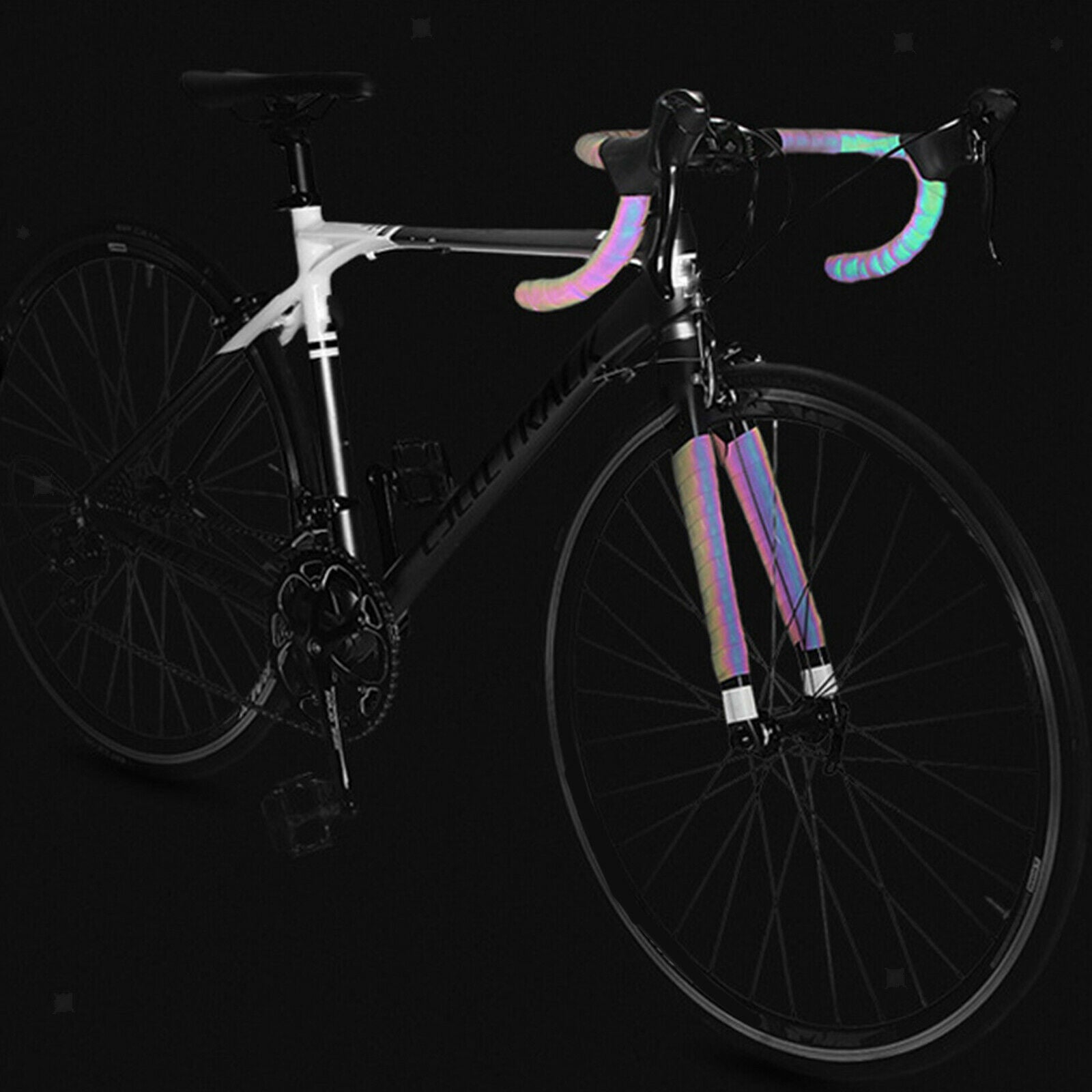 Non-slip Bicycle Handlebar Tape Reflective Road Bike Bar Wrap Pu Leather