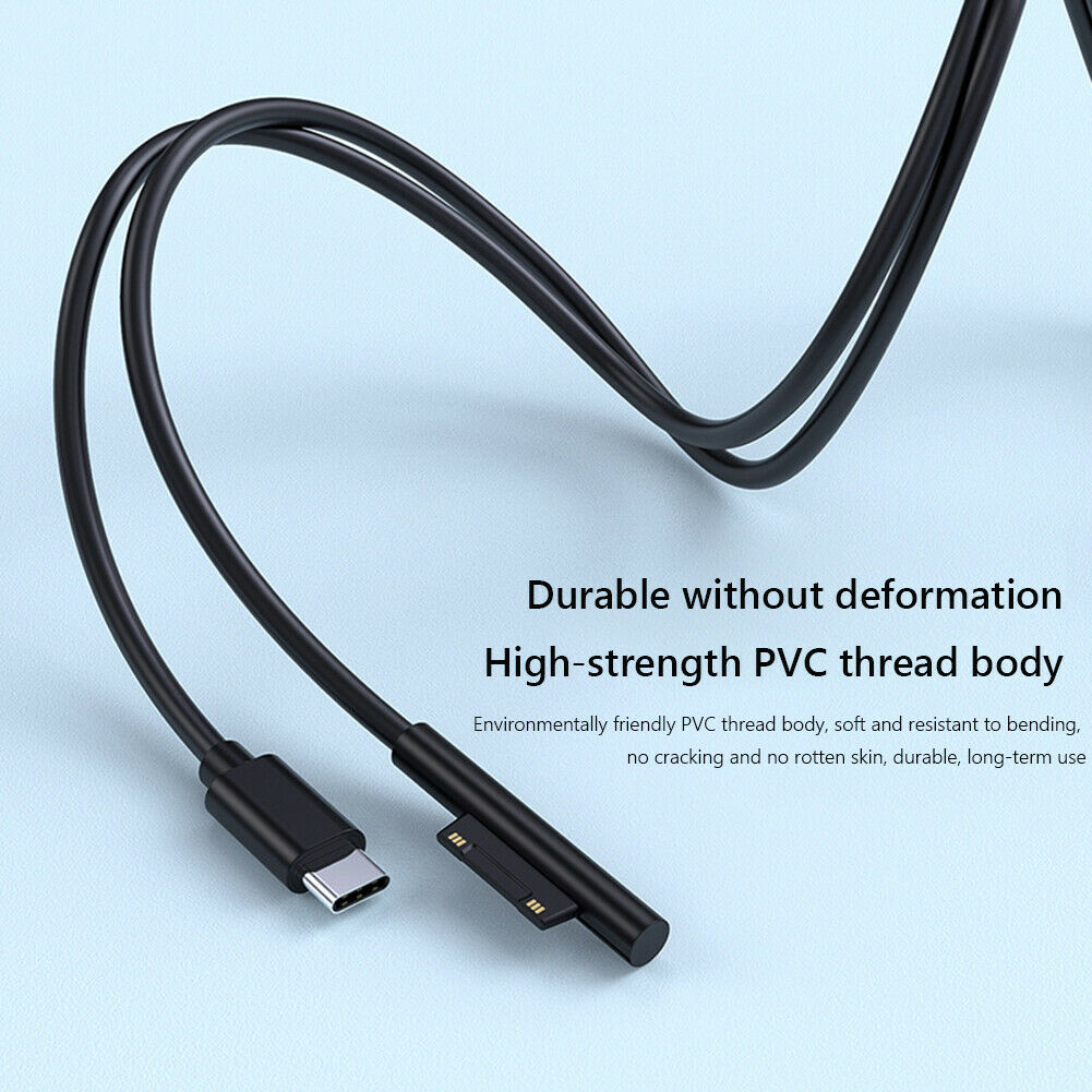 USB Charger Cable Power Supply for Microsoft Laptop Pro 6/5/4/3 Surface Book2/Go