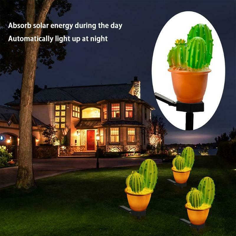 Cactus Shape Solar Lamp Solar Garden Lawn Landscape Lamp Outdoor Waterproof IP44