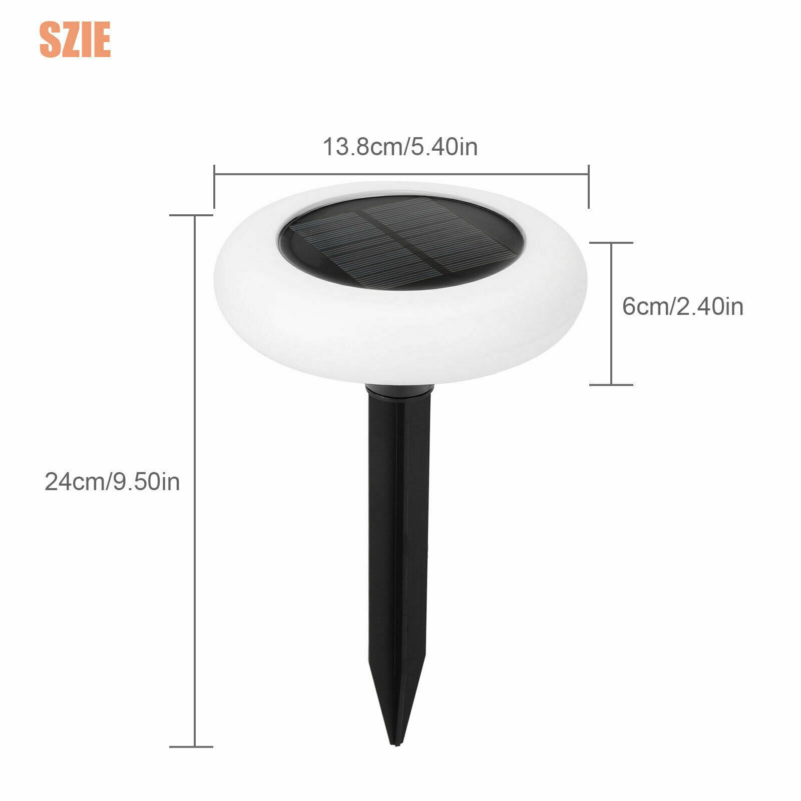 2PCS Solar LED Light Waterproof Lawn Lamp Yard Lanscape Color Changing Outdoor