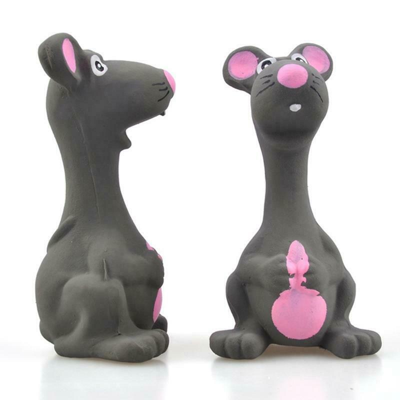Interactive Fetch Play Latex Rubbe Mouse Shape Dog Toys with Squeaking Sound