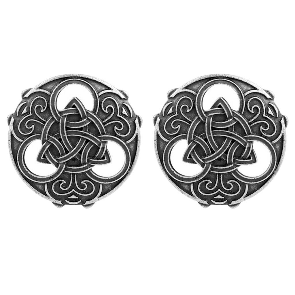 2 lot Ancient Viking Norse Celtic Brooch Collar Shawl Jewelry Buckle Pin