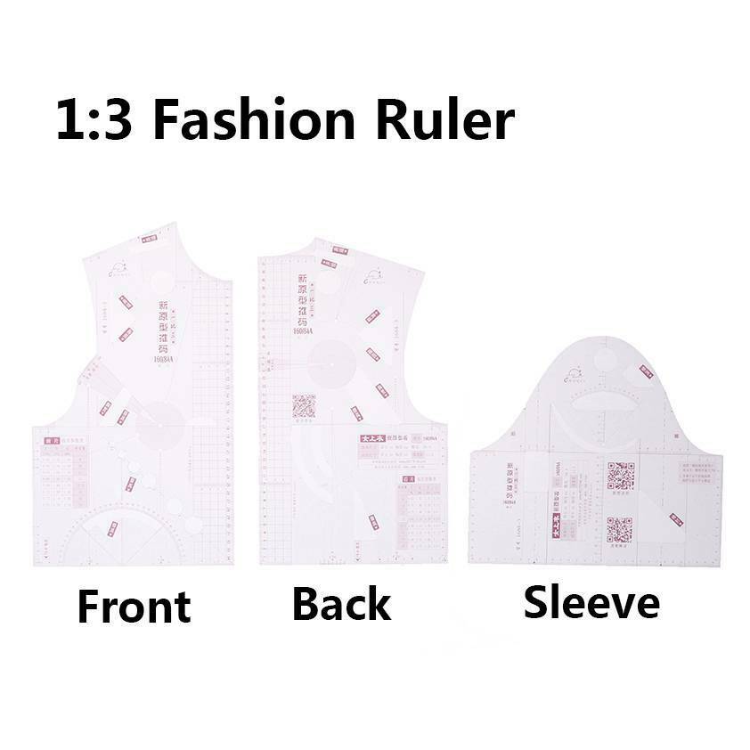 1:3 Women Cloth Design Ruler Drafting Template Garment Craft Prototype Rul.l8