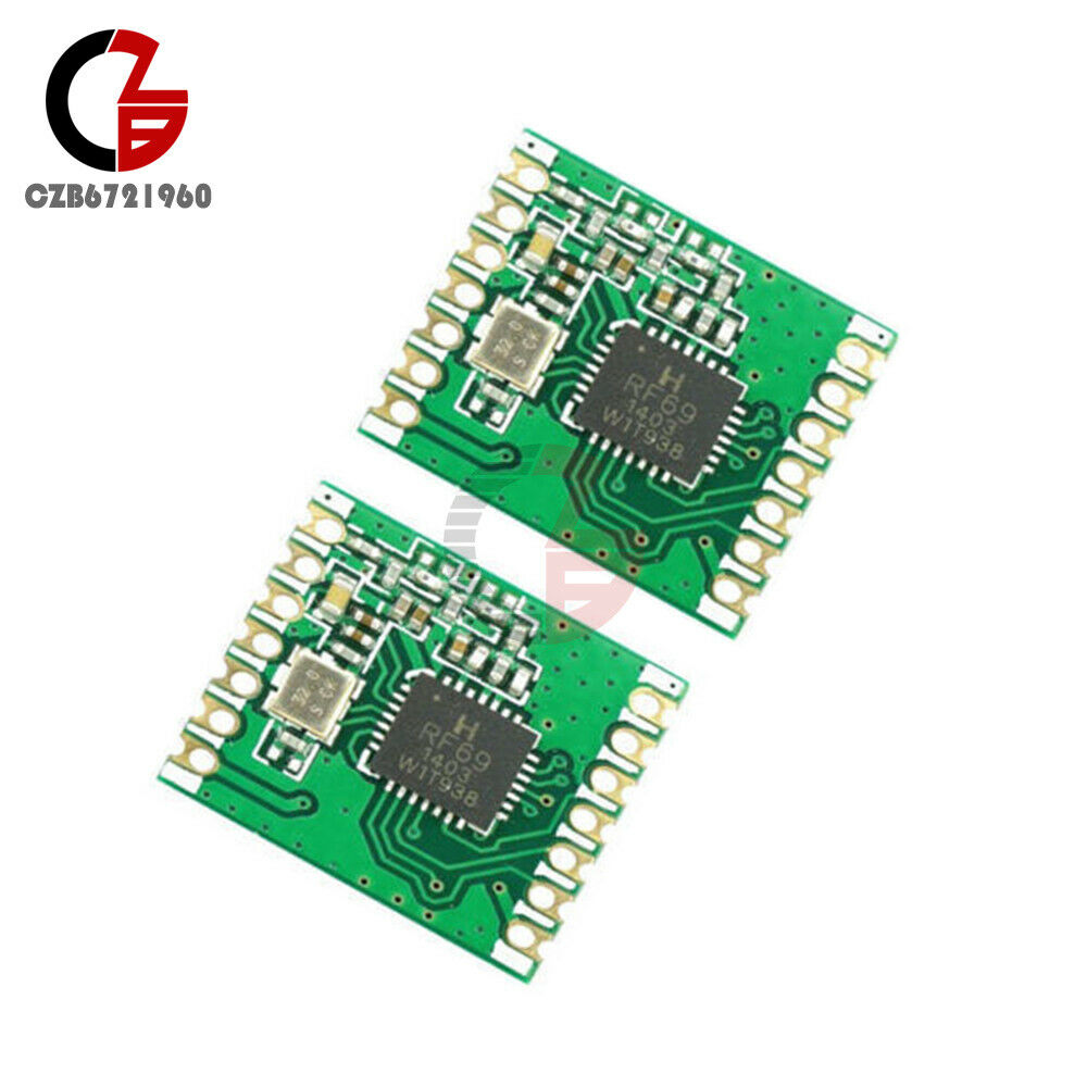 2PCS RFM69CW 868Mhz HopeRF Wireless Transceiver with RFM12B Compatible Footprint