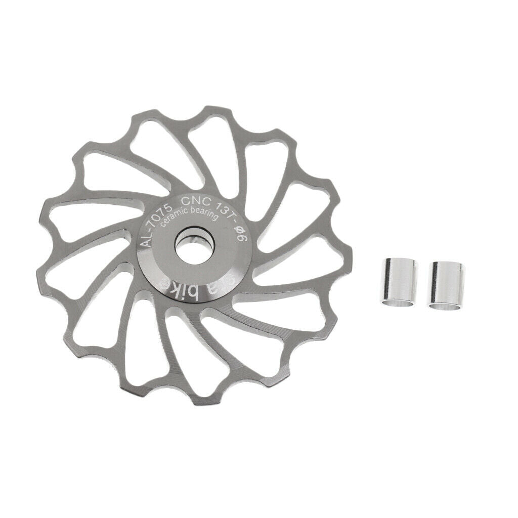 13T Bicycle Ceramic Bearing Jockey Wheel Pulley Bike Rear Derailleur Grey