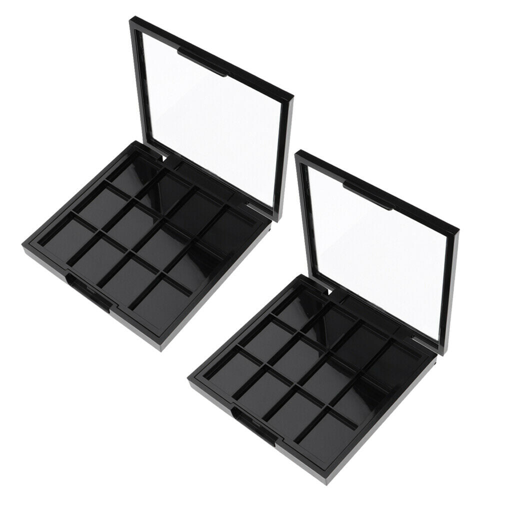 2pcs Empty Eyeshadow Palette Make Up Container Case for Cosmetics Makeup