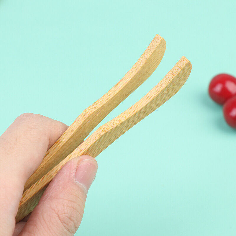 4pcs/set Food Pliers Kitchen Tongs Tea Bread Barbecue Supplies Bamboo Steak Clip