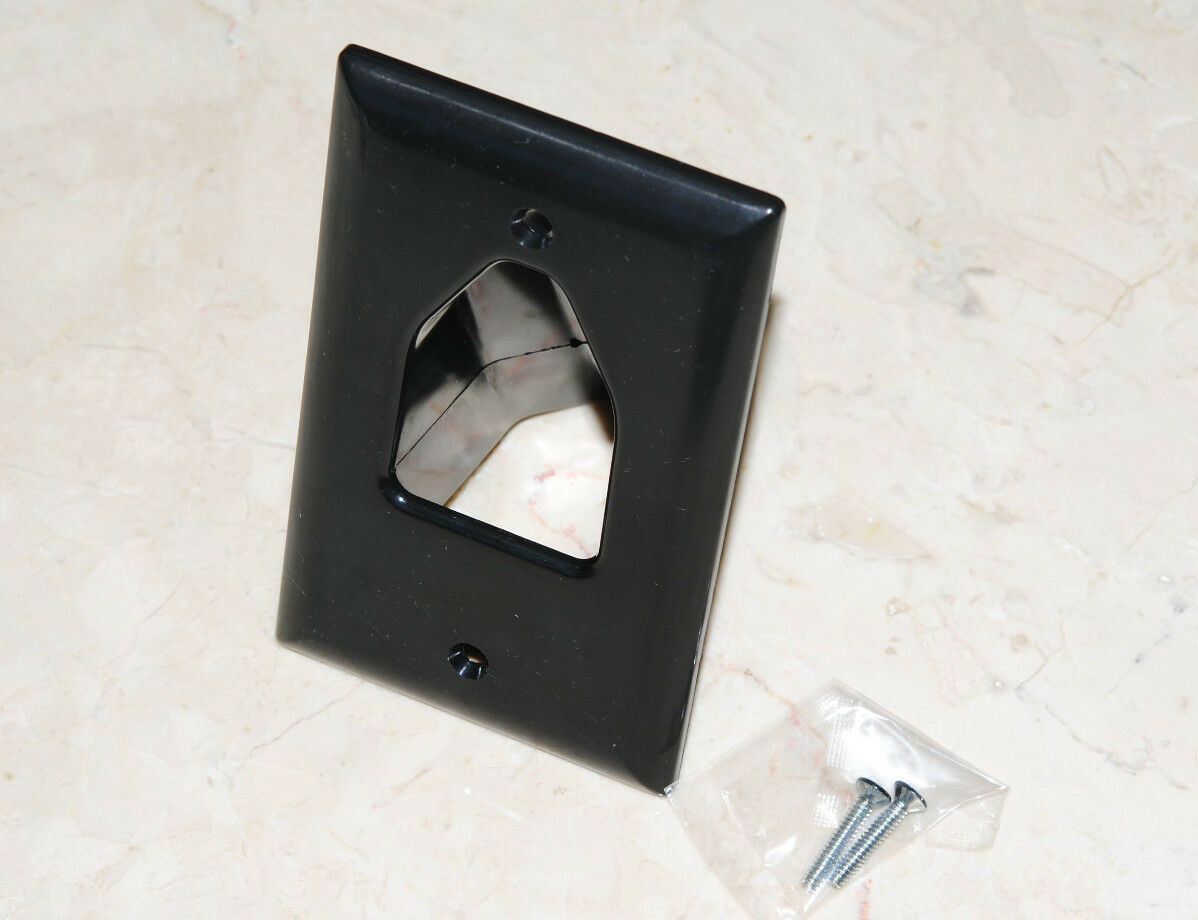 1pcs-COOPER 35M1BK 1-Gang Multimedia Wallplate-Recessed Multimedia Cable Plates