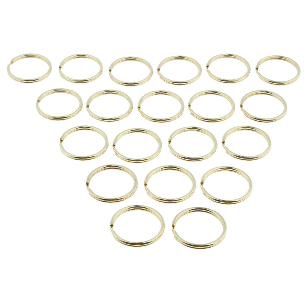 20 Pieces Brass Key Chain Rings Jewelry Clasps Hooks DIY Jewelry Crafts -