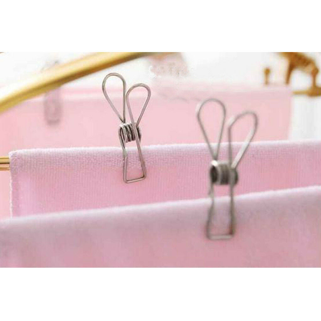 20pcs Stainless Steel Wire Pegs Utility Clips Photo Paper Organize Clips