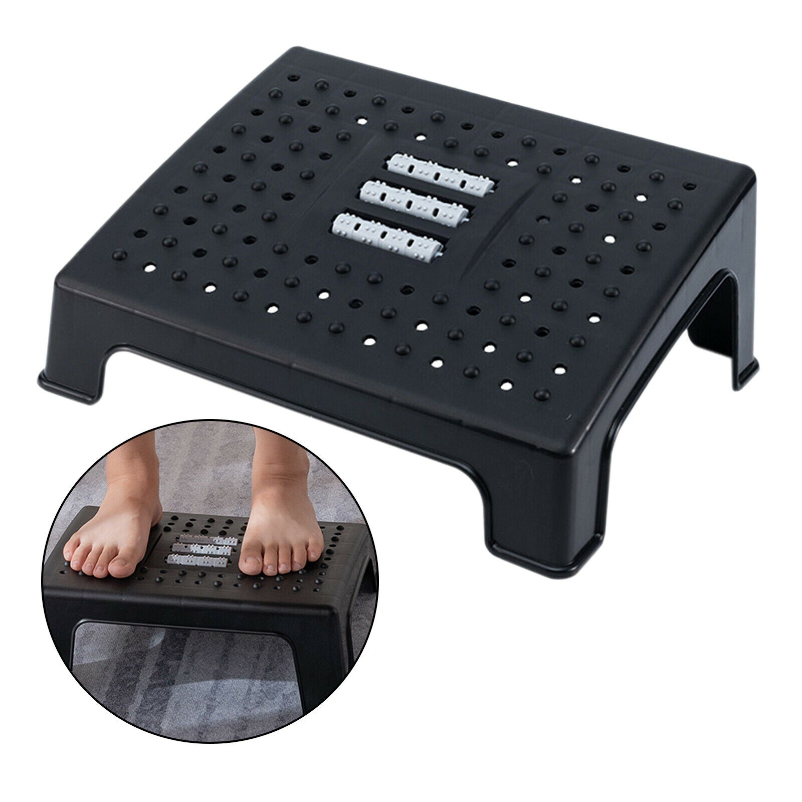 under Desk Footrest, Ergonomic And Ergonomic Footrest with Non- Bottom for