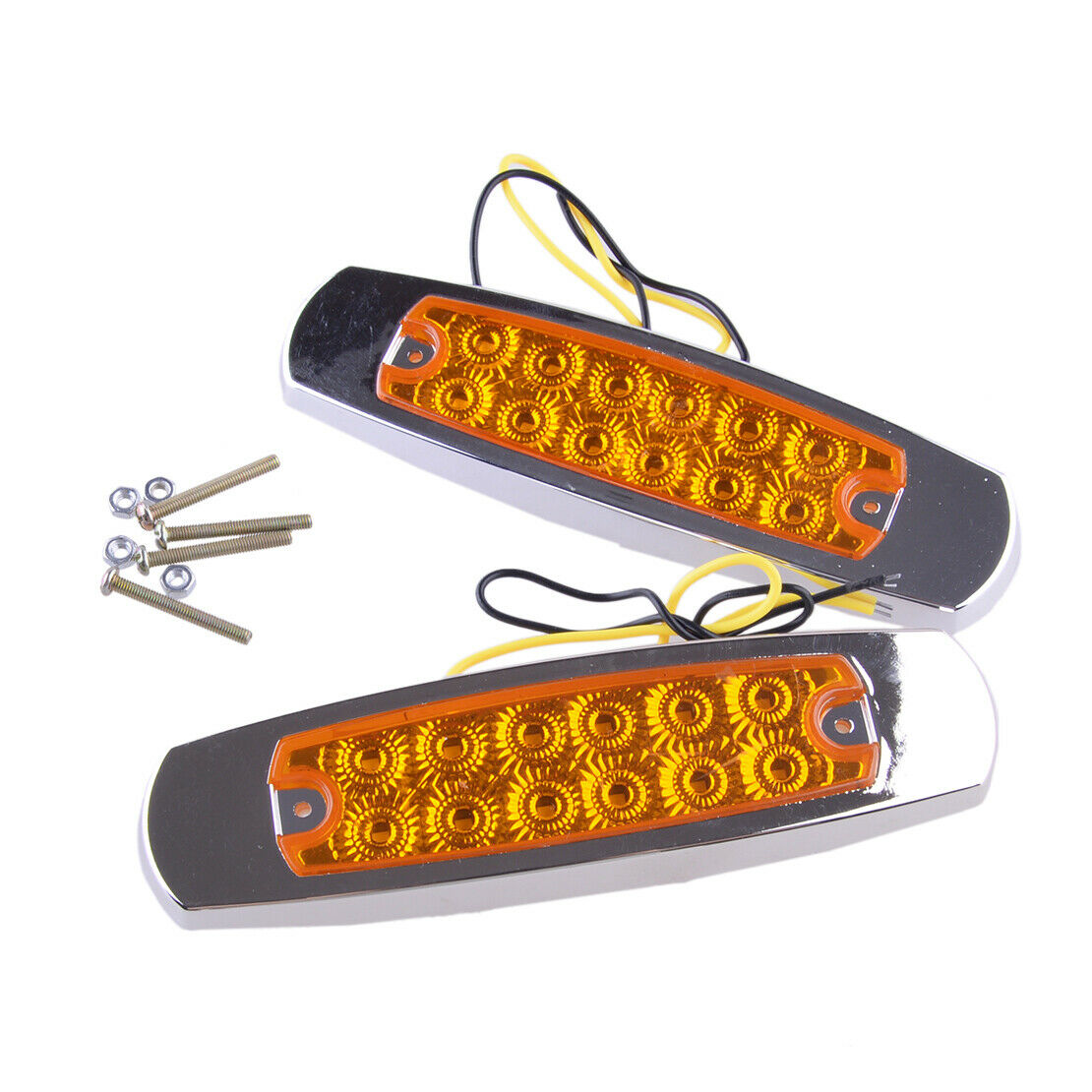 2 x 12-LED Side Marker Lights Truck Trailer RV Clearance Light Waterproof 12V