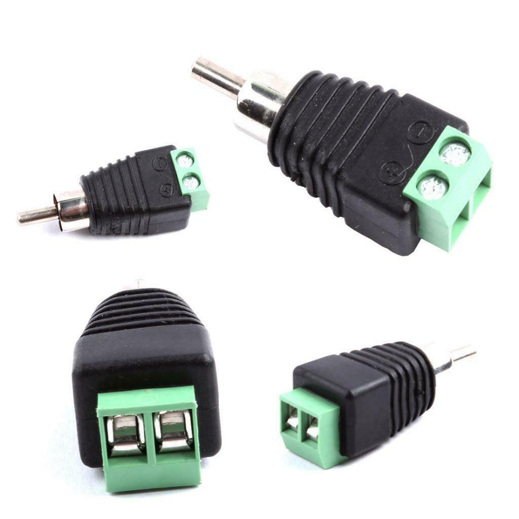4 pieces black cinch plug power cable adapter plug for CCTV camera