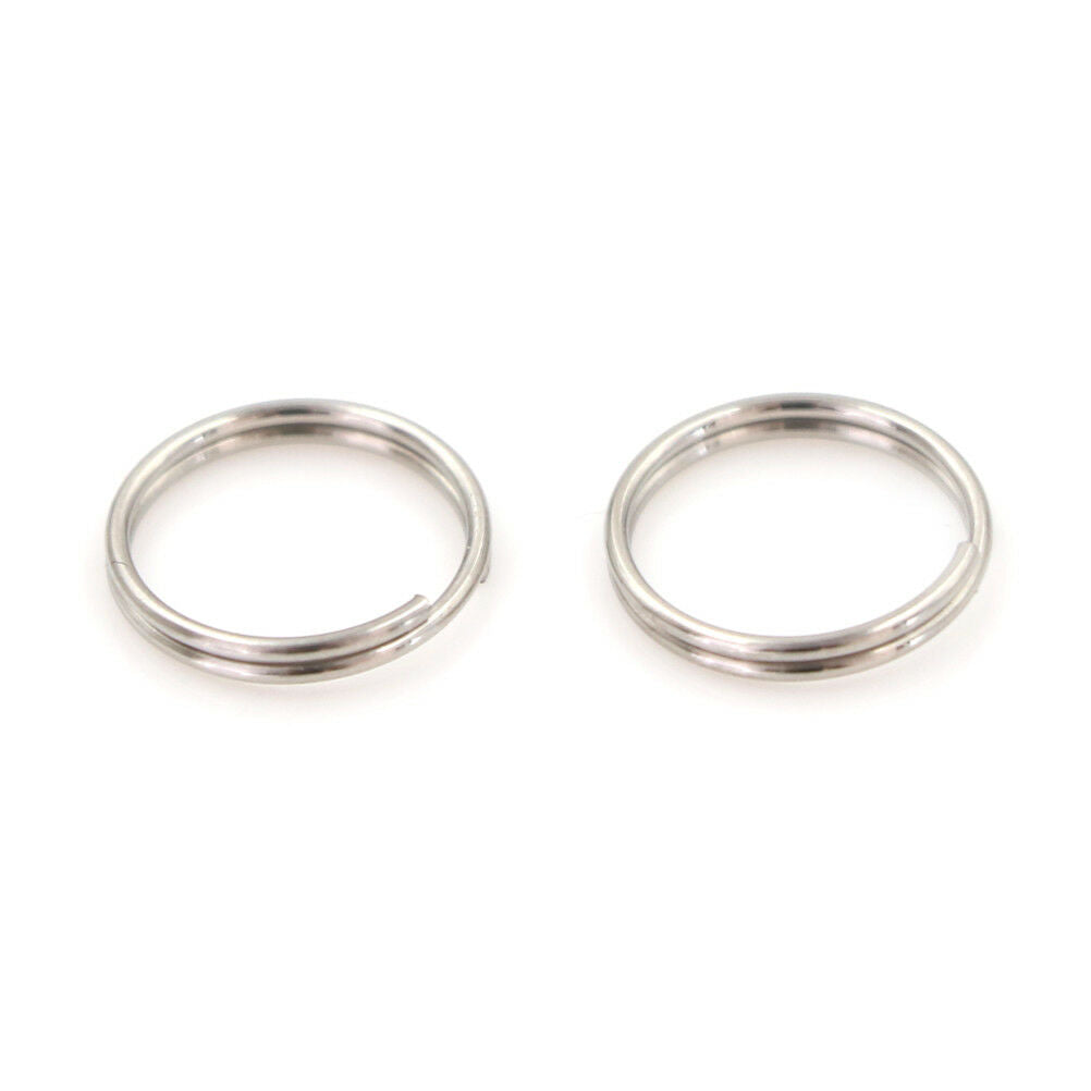 2Pcs Round Metal Chrome Finish Split Ring Camera Strap Rings Hook SEB Lt