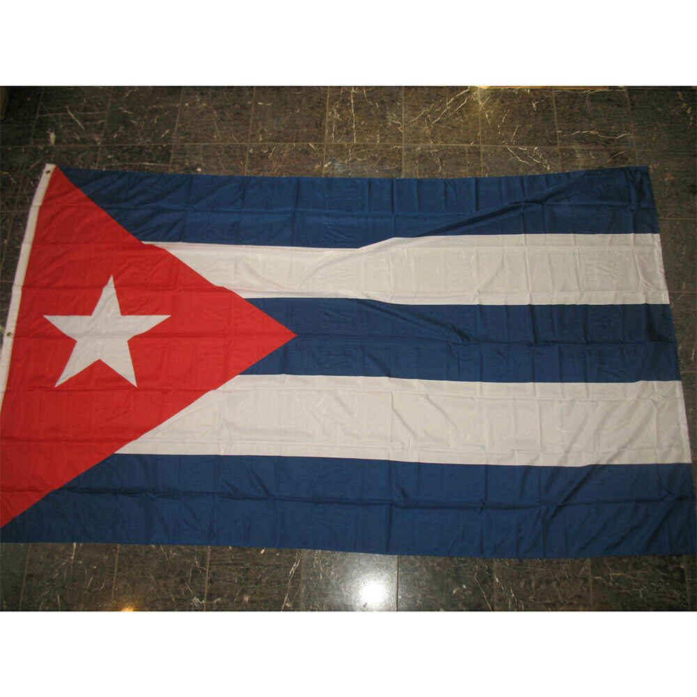 5x8 ft Cuba Cuban Flag Rough Tex Knitted 5'x8' Banner (3 Grommets) Polyester