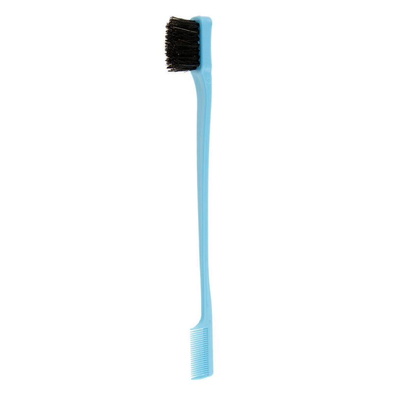 2x 7 Inches 2 Way  Brush Comb Edge Hair Control Comb Travel Hairbrush