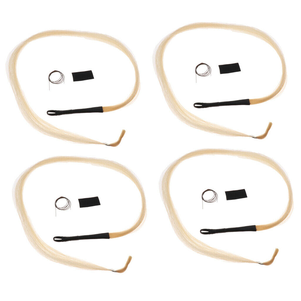 4pcs Ropes Erhu Hair Ponytail Repair Part