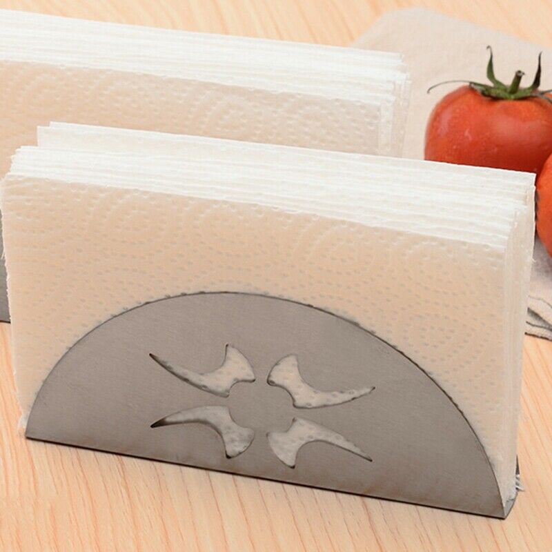 1X(Creative Paper Towel Holder Stainless Steel Napkin Holder Fanshaped Organiz6)