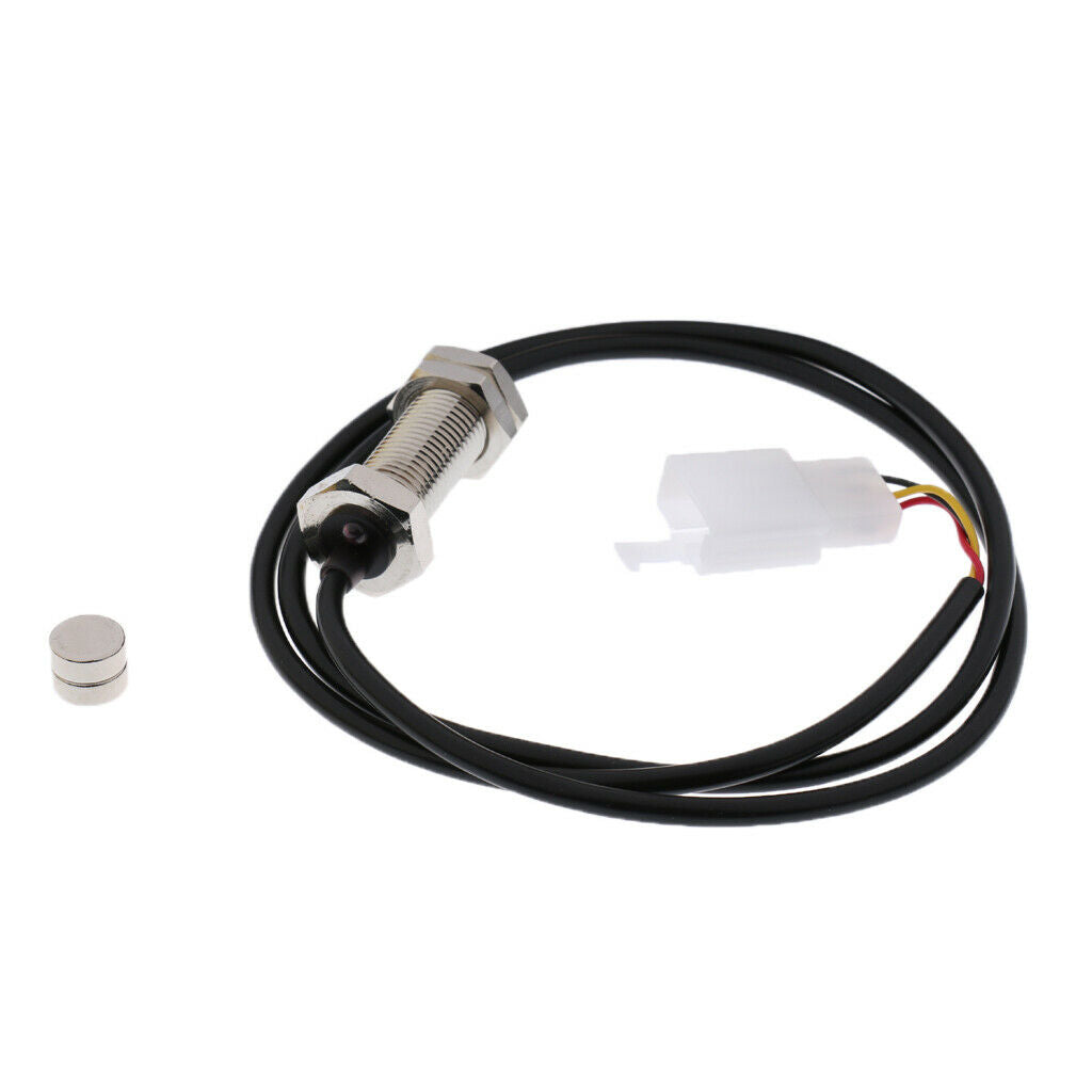 Universal 12000 RPM LCD Digital Speedometer with Odometer Tachometer Gauge 199